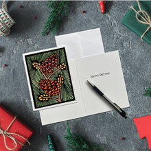 Load image into Gallery viewer, BX456 Pinecones - Packaged Holiday Cards
