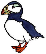 Load image into Gallery viewer, ST443: Puffin Sticker - Pack of 12
