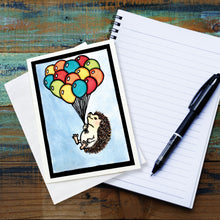 Load image into Gallery viewer, SA435: Up, Up, and Away Hedgehog &amp; Balloons - Pack of 6
