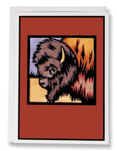 Load image into Gallery viewer, SA023: Brilliant Bison - Sarah Angst Art Greeting Cards, Giclee Prints, Jewelry, More
