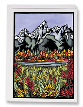 Load image into Gallery viewer, SA057: The Tetons - Sarah Angst Art Greeting Cards, Giclee Prints, Jewelry, More
