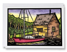 Load image into Gallery viewer, SA060: Waiting to Sail - Sarah Angst Art Greeting Cards, Giclee Prints, Jewelry, More
