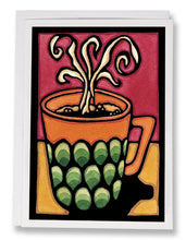 Load image into Gallery viewer, SA077: Coffee - Sarah Angst Art Greeting Cards, Giclee Prints, Jewelry, More
